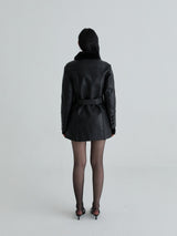 Reversible leather mustang (Black)
