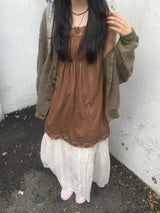 lace sleeveless shirt