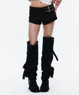 2 belt shorts (black)