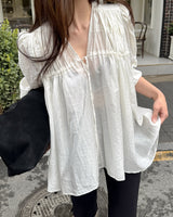 Vantine shirring blouse