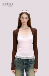 Pink chocolate mousse long-sleeve t-shirt