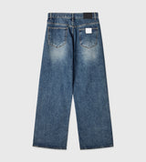 No.1400 lettering wide denim PT