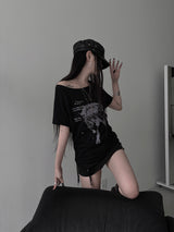 horse graphic off T