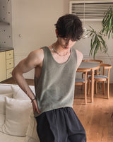 ソフトリブ ノースリーブニット