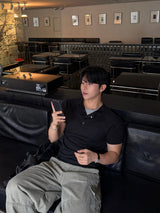 スナップ レイヤード マッスル ショートスリーブ Tシャツ