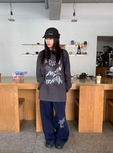 カンラブプリンティングオーバー長袖Tシャツ