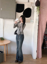 See-through Bustier Layered Strap Wool Knit (5color)