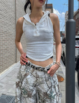 Peer Halter Sleeveless Hoodie