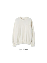 Cropped Fluffy Round Neck Knit 4COLOR