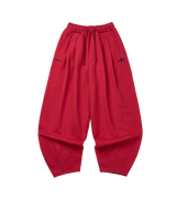 Cross Balloon Sweat Pants _ Dark Red