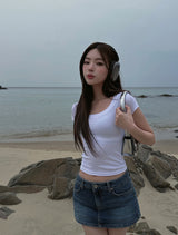 [U-BASIC] [1+1] Mitzu U-neck short sleeves