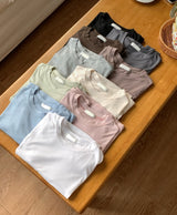 デイリークロップ半袖Tシャツ (10c)
