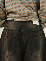WNN Vintage Washing Balloon Denim Pants