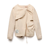 [LINE] Sleeve Tuck Twisted Blouse (2colors)
