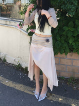 Angel Drape Unbal Long Skirt