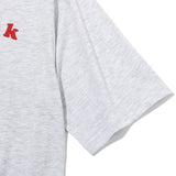 K プリントショースリーブTシャツ / K PRINTING SHORT-SLEEVED T-WHITE MELANGE