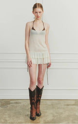 MERMAID MINI DRESS cream
