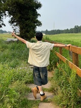 サンキスドストライプパッチシャツ