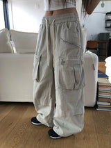 Aen Balloon Banding Cargo Wide Pants