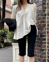 Vantine shirring blouse