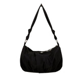 シャーリングナイロンショルダーバッグ (BLACK)
