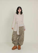 (Leopard Item) Kiya leopard printed balloon-fit wide pants