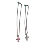 ZiRCONiUM CROSS ROPE CHAiN NECKLACE #111