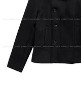 Bitter Unbalanced High Neck Slim Half Coat