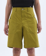ウォッシュドコットンファティーグバミューダパンツ_Olive Green