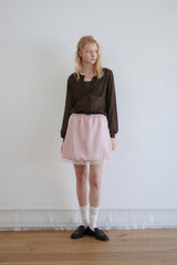 Petal satin skirt_pink