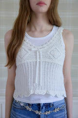 FLUTTER DEW CROCHET VEST