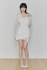 リリーカウルリボントップス ivory