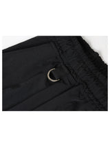PATCH POINT NYLON CARGO HALF PANTS - BLACK