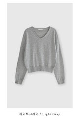 Clent Rain V-neck Knit / 2 colors
