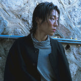 Jersey stripe turtleneck / Ivory