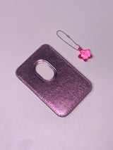 Leopard Silver Pink MagSafe Card Wallet