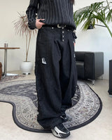 Pale Fold Damage Raw Denim