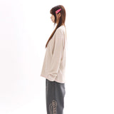 WAFFLE COZY L/S TEE_OATMEAL