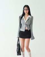 Miu Shirt Layered Cardigan