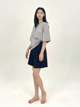 3RD リオーダーヒップポケット刺繍ブラックデニムショーツ ロング code 25106