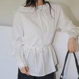 Bennu One Shoulder muffler strap blouse shirt