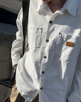 Drain Patch Work Shirt Jacket