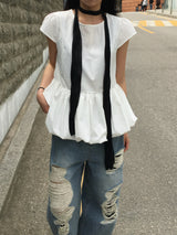 Has Balloon Puff Blouse (3c)