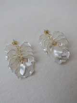 PEARL PETAL DROP EARRINGS