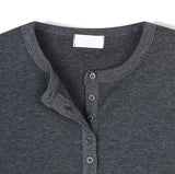 Montes Crop Henley Neck Short Sleeve T-shirt