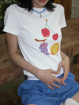 フルーツTシャツ,White
