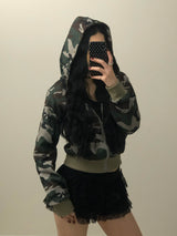 スターカモクロップフーディ(zip-up)