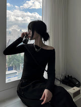 ビチョビワンショルダー起毛Tシャツ