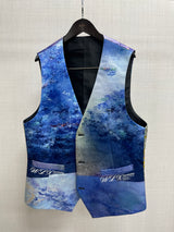 Blue Overlap Waistcoat