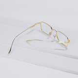 Knouun Square titanium glasses CODE. 102. D Gold